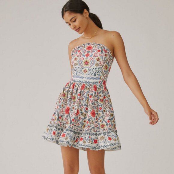 Anthropologie Dresses & Skirts - Anthropologie Forever That Girl Ruffle Tube Strapless Mini Dress